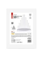 LED gyertyatartó, fehér, 24,5 cm, 3x AA, beltéri, meleg fehér, időzítő