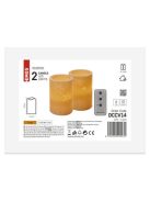 EMOS LED dekoráció – 2db viasz gyertya, 12,5 cm, 2x AA, távirányító, időzítő