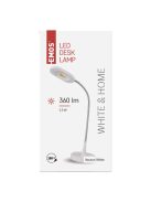 Emos White & home LED asztali lámpa fehér, 360 lm 5000K hideg fehér