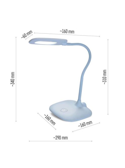Emos Stella LED asztali lámpa kék dimmelhető, 400 lm 4000K