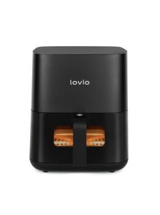   Lovio PureFry, Air fryer, 1450W, 5 liter, 8 program, 80-200°C, Fekete, Forrólevegős sütő