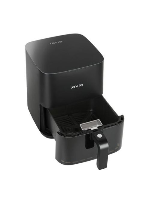 Lovio PureFry, Air fryer, 1450W, 5 liter, 8 program, 80-200°C, Fekete, Forrólevegős sütő