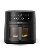 Lovio PureFry XL Smart, Air fryer, 1500W, 6 liter, 7+1 program, WiFi, Fekete, Forrólevegős sütő