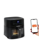 Lovio PureFry XL Smart, Air fryer, 1500W, 6 liter, 7+1 program, WiFi, Fekete, Forrólevegős sütő