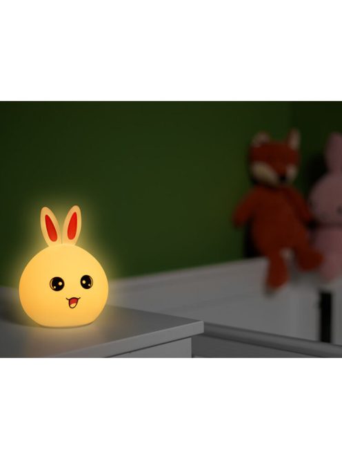 Tracer Bunny, RGB LED, 5 színtónus, 4 világítási mód, Vezeték nélküli, Éjszakai lámpa